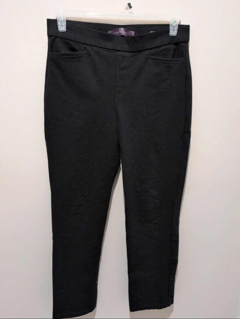 Gloria Vanderbilt Trousers Black Pull-On - Picture 1 of 5